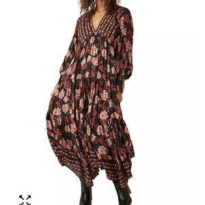 Free People Rows of Roses Maxi Dress - Large